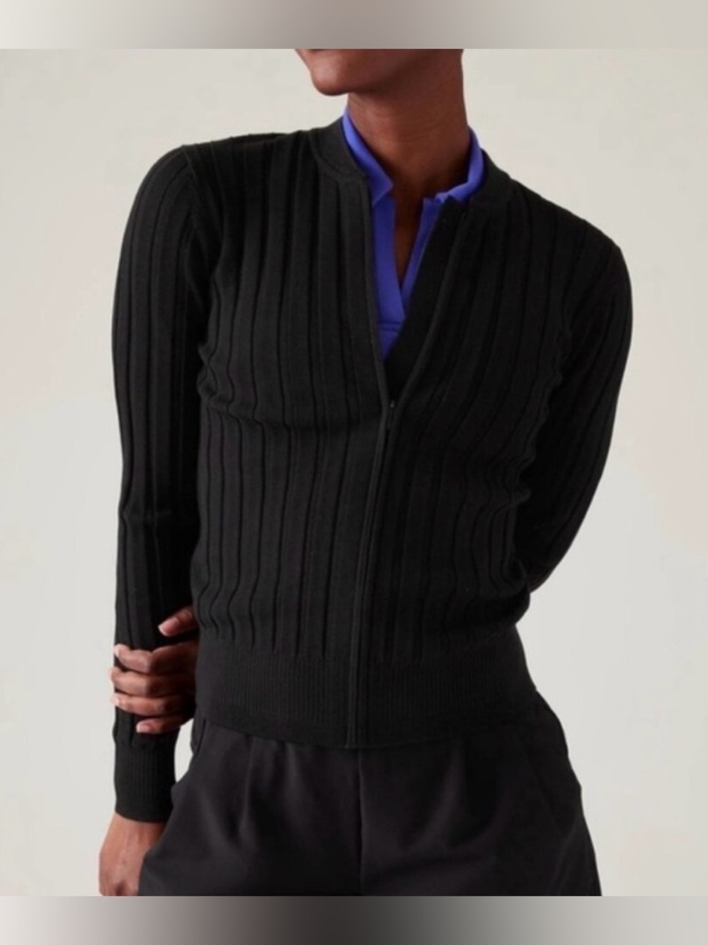 Athleta Fairway Sweater women’s medium black (new)